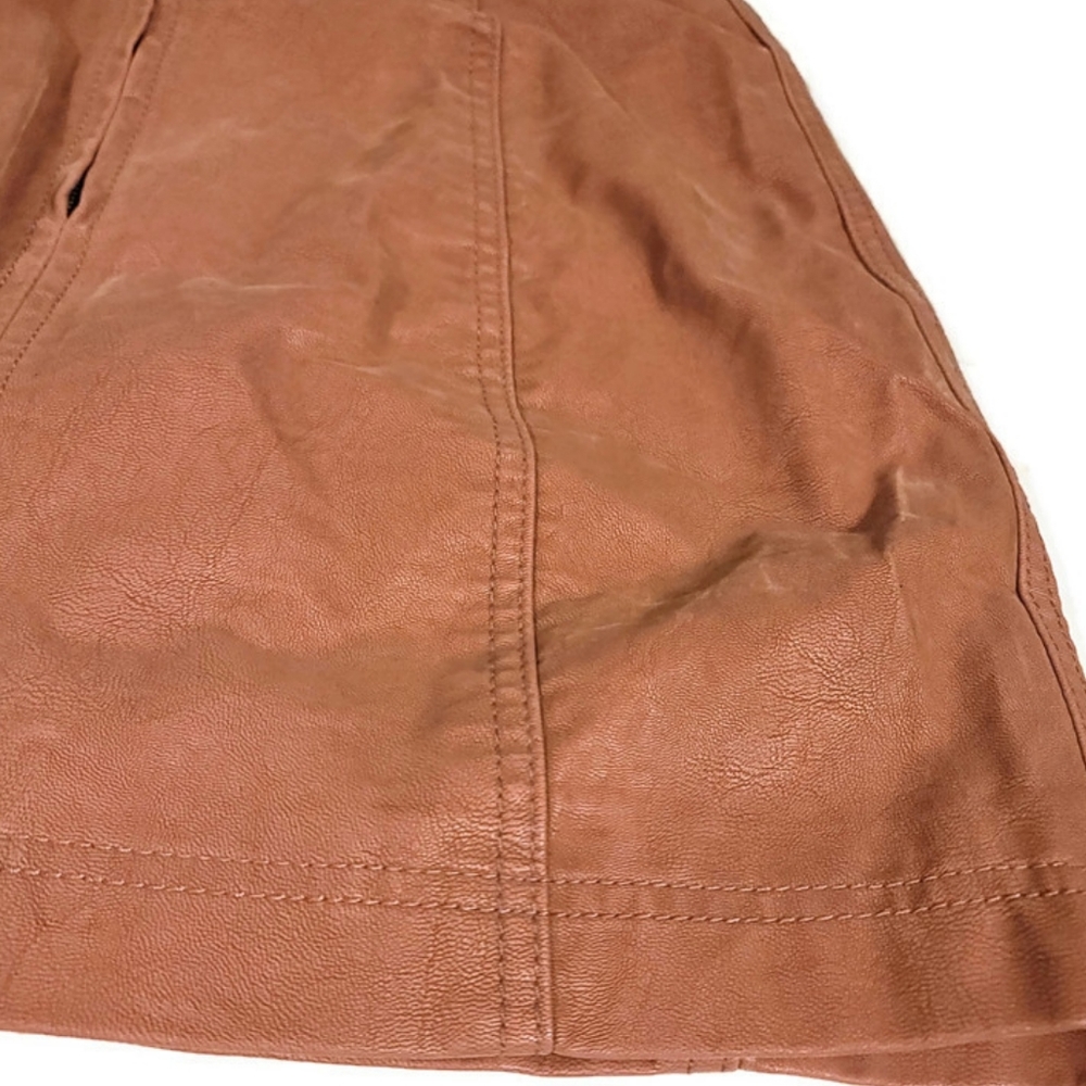 Free People Dark Rose Pink Modern Femme Vegan Suede Mini Pencil Skirt Size 4 - Picture 4 of 12